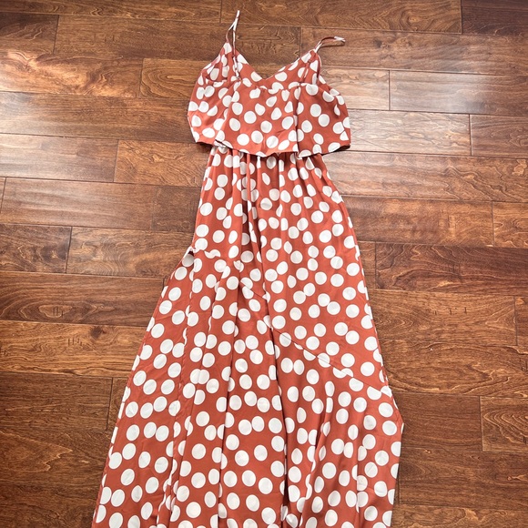 Rustic Polka Dot Maxi Dress - Picture 3 of 6